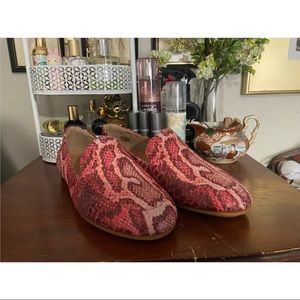 💕Pink Snakeskin Patterned Fitflop Loafers💕